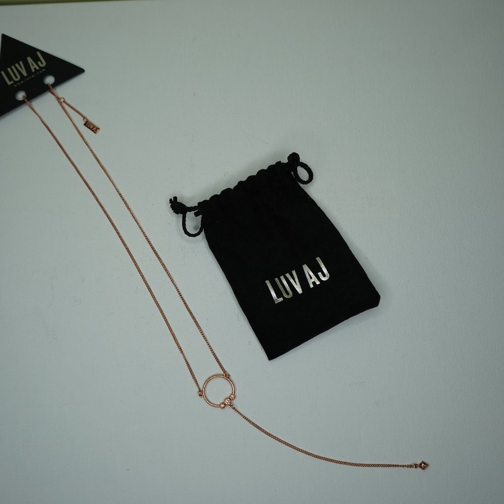 LUV AJ Rose Gold Long Necklace Brand New